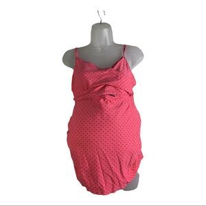 Beach Bump x Motherhood Maternity Coral Pink Wrap top TankiniTop